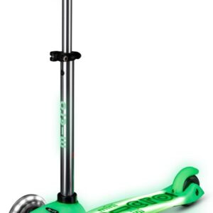 Micro Kickboard | Mini Deluxe Glow Plus LED Scooter | Adjustable Handlebar | Lean-to-Steer | Lightwe