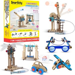 Smartivity 7 in 1 Multi-Builds Hydraulic Kit STEM DIY Fun Toy for Kids 6 to 12, Best Birthday Gift T