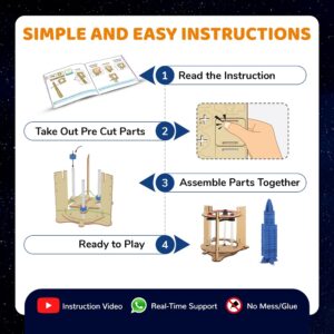 Smartivity Space Rocket STEM Toy, Educational & Construction Based DIY Fun Activity Game for Kids 6 to 14, Birthday Gifts for Boys & Girls, Learn Science Engineering Project - Image 4