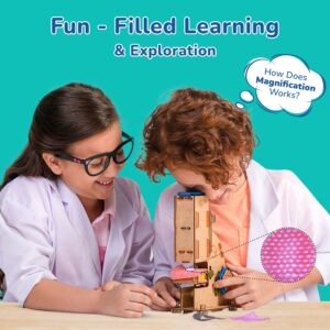 Smartivity Microscope 100x Zoom STEM DIY Fun Game for Kids Age 8 to 14 Years Old Toy for Boys & Girls Age 8-10-12 | Science Based Education & Construction Activity Kit - Image 2