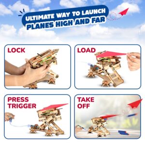 Smartivity Hydraulic Plane Launcher Educational DIY Toy, Blue/Beige, Multicolor - Image 4