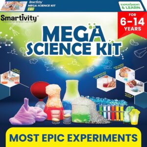 Smartivity Mega Science Kit 150+ Science Experiment Kit for for Kids 6 to 14 Years Old | Birthday Gifts for Boys & Girls | STEM Educational Chemistry Set for Kids 6,7,8,9,10,11,12,13,14 Years Old Toys