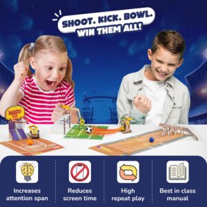 Smartivity 3in1 Basketball, Soccer, Bowling I Indoor Sports Game for Kids 6-12 Years Old I for Boys & Girls | DIY STEM Toy for Kids 6,7,8,9,10,11,12, Years I Wooden Construction Kit - Image 3