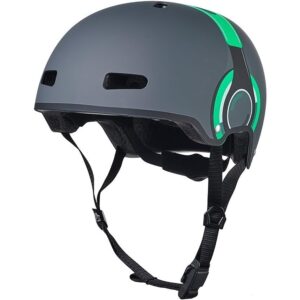 Micro Helmet Headphone Green M Kids Helmet | Bike Helmets | Kick Scooter Helmets | Sports Helmet for Kids Boys and Girls of Age 6-15 Years with Adjustable Straps
