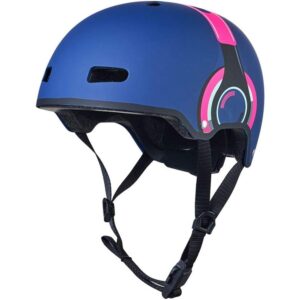 Micro Helmet Headphone Pink M Kids Helmet | Bike Helmets | Kick Scooter Helmets | Sports Helmet for Kids Boys and Girls of Age 6-15 Years with Adjustable Straps