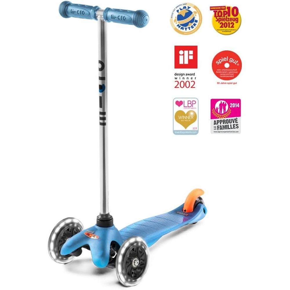 Micro Mini Classic Scooters Aqua with LED Wheels |Swiss Designed| Scooter for Kids | Kids Scooter | Scooter for Kids 2-5 Years - Image 2