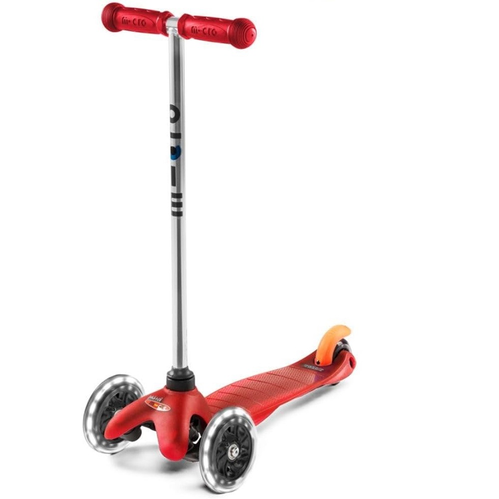 Micro Mini Classic Scooters Red with LED Wheels |Swiss Designed| Scooter for Kids | Kids Scooter | Scooter for Kids 2-5 Years