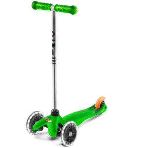 Micro Mini Classic Scooters Green with LED Wheels |Swiss Designed| Scooter for Kids | Kids Scooter | Scooter for Kids 2-5 Years