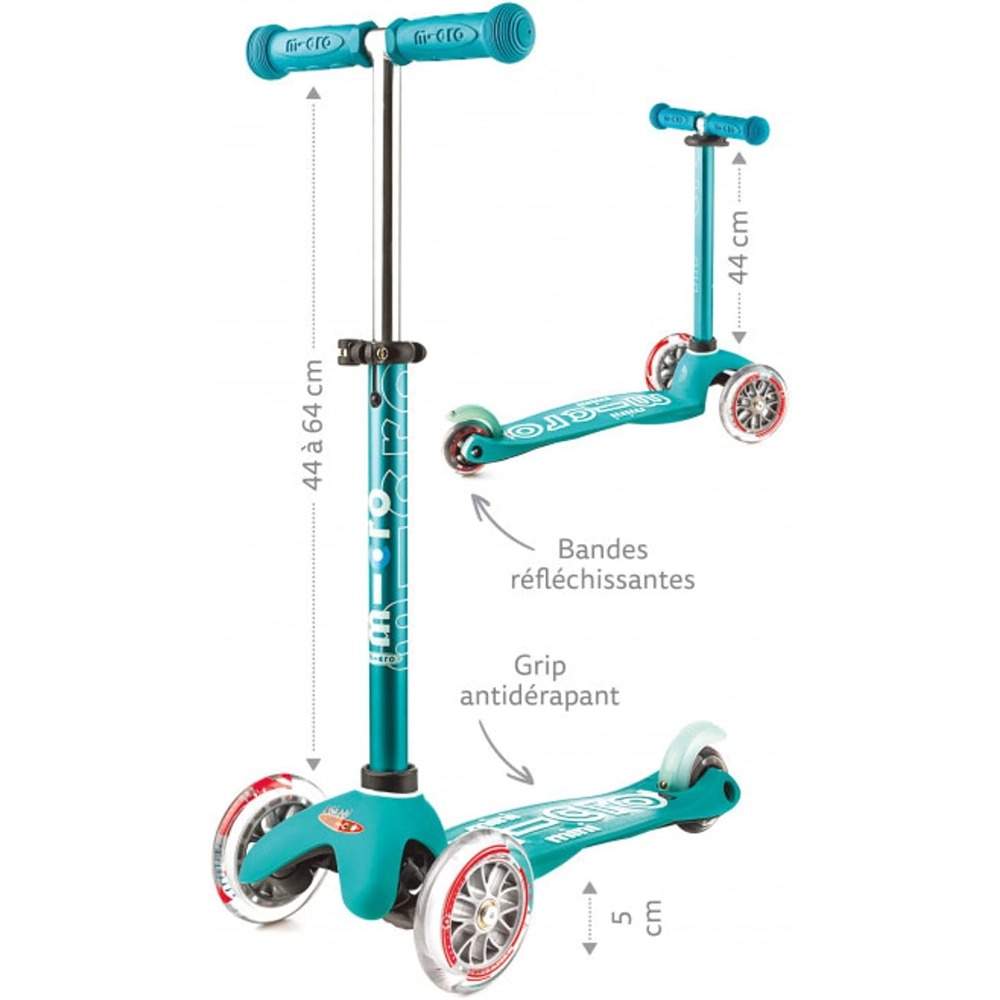 Micro Scooters - Mini Deluxe with LED Wheels |Adjustable Handlebar |3 Wheels |Max Load 50KG | Scooter for Kids | Kids Scooter | Scooter with LED Wheels | Scooter for Kids 2-5 Years - Image 7