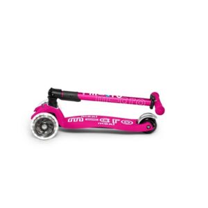 Micro Kickboard - Maxi Deluxe Foldable LED - Three Wheeled, Lean-to-Steer, Fold-to-Carry Swiss-Designed Micro Scooter for Kids with Motion-Activated Light-Up Wheels for Ages 5-12 - Image 4