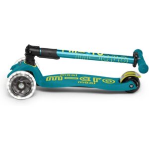 Micro Kickboard - Maxi Deluxe Foldable LED - Three Wheeled, Lean-to-Steer, Fold-to-Carry Swiss-Designed Micro Scooter for Kids with Motion-Activated Light-Up Wheels for Ages 5-12 - Image 3