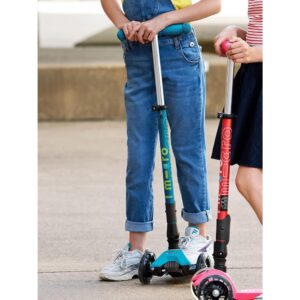 Micro Kickboard - Maxi Deluxe Foldable LED - Three Wheeled, Lean-to-Steer, Fold-to-Carry Swiss-Designed Micro Scooter for Kids with Motion-Activated Light-Up Wheels for Ages 5-12 - Image 9