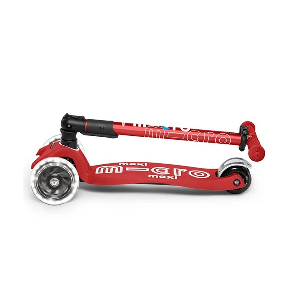 Micro Kickboard - Maxi Deluxe Foldable LED - Three Wheeled, Lean-to-Steer, Fold-to-Carry Swiss-Designed Micro Scooter for Kids with Motion-Activated Light-Up Wheels for Ages 5-12 - Image 2