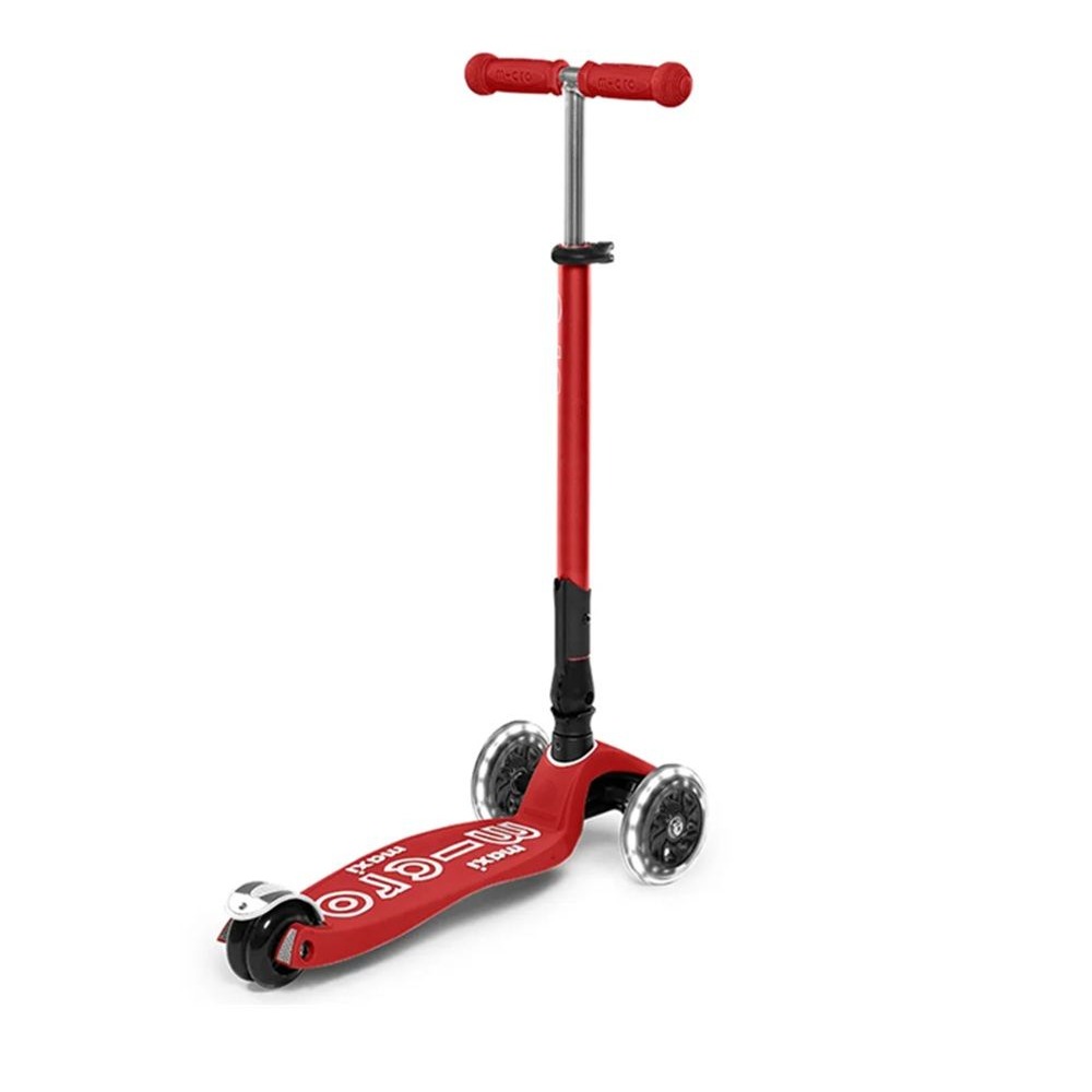 Micro Kickboard - Maxi Deluxe Foldable LED - Three Wheeled, Lean-to-Steer, Fold-to-Carry Swiss-Designed Micro Scooter for Kids with Motion-Activated Light-Up Wheels for Ages 5-12 - Image 3