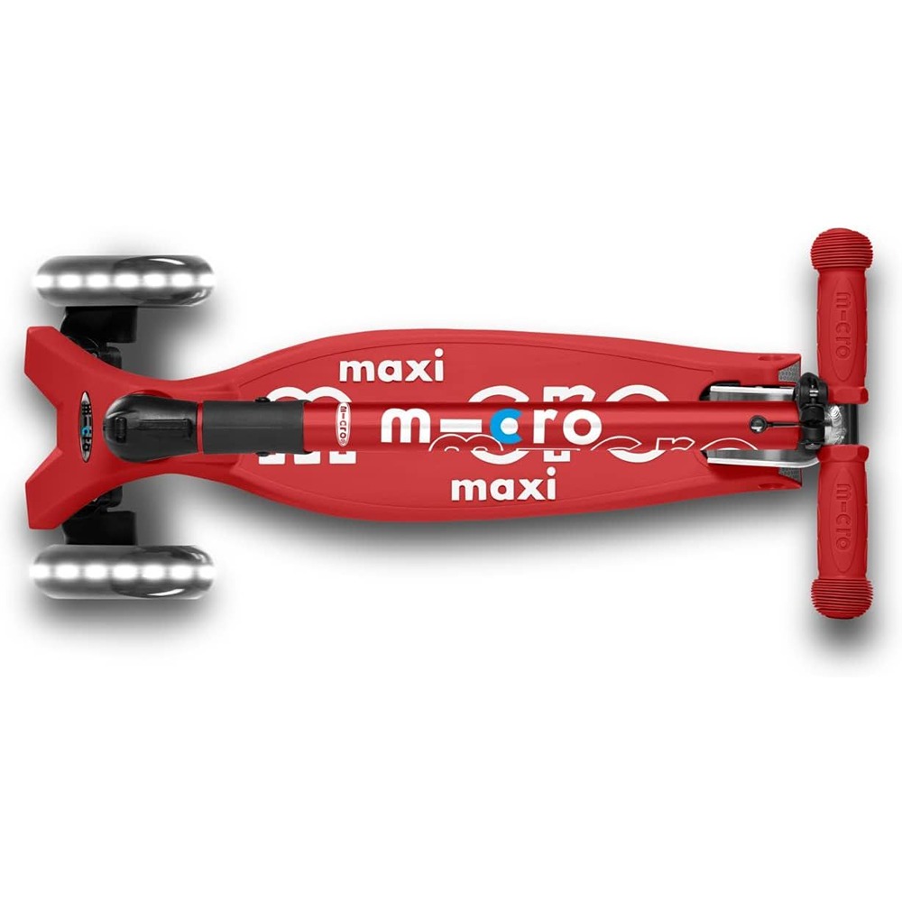 Micro Kickboard - Maxi Deluxe Foldable LED - Three Wheeled, Lean-to-Steer, Fold-to-Carry Swiss-Designed Micro Scooter for Kids with Motion-Activated Light-Up Wheels for Ages 5-12 - Image 5