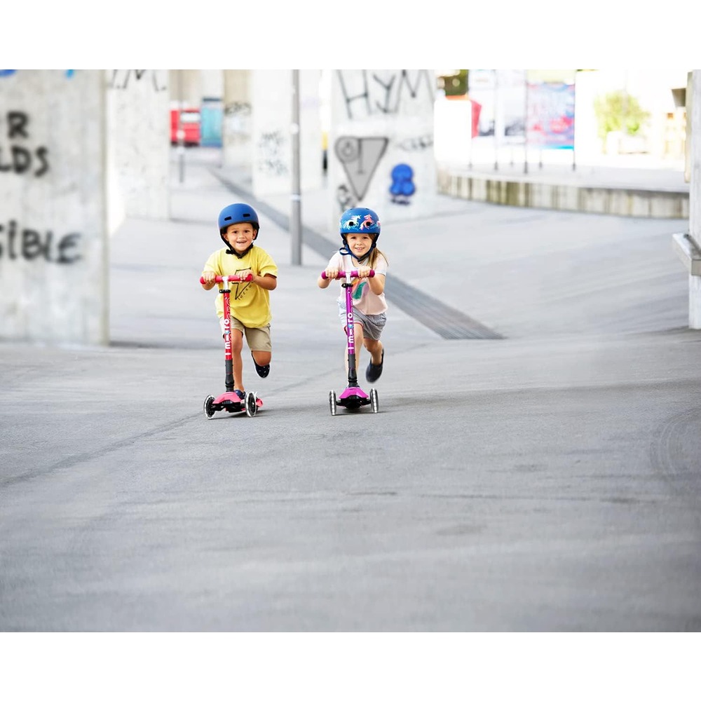 Micro Kickboard - Maxi Deluxe Foldable LED - Three Wheeled, Lean-to-Steer, Fold-to-Carry Swiss-Designed Micro Scooter for Kids with Motion-Activated Light-Up Wheels for Ages 5-12 - Image 6