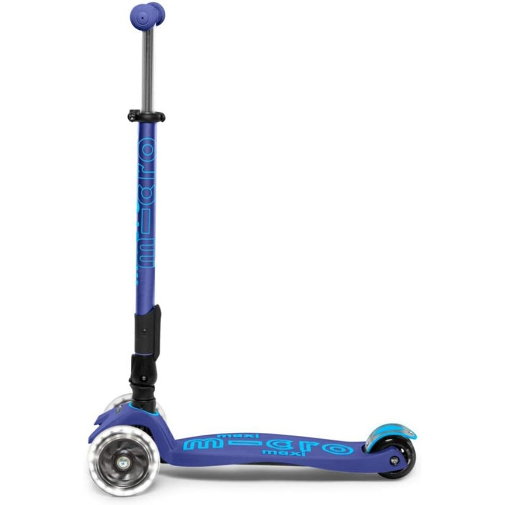 Micro Kickboard - Maxi Deluxe Foldable LED - Three Wheeled, Lean-to-Steer, Fold-to-Carry Swiss-Designed Micro Scooter for Kids with Motion-Activated Light-Up Wheels for Ages 5-12 - Image 4