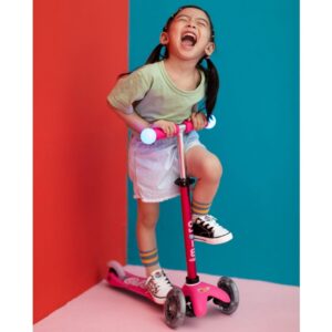 Micro Scooters | Mini Micro Magic Children's Scooter | Light Up Handlebar | Lightweight | Boys & Girls | 2-5yrs | Pink - Image 3