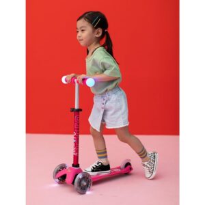 Micro Scooters | Mini Micro Magic Children's Scooter | Light Up Handlebar | Lightweight | Boys & Girls | 2-5yrs | Pink - Image 9
