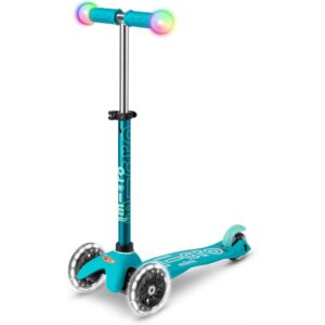Micro Scooters | Mini Micro Magic Children's Scooter | Light Up Handlebar | Lightweight | Boys & Girls | 2-5yrs | Aqua