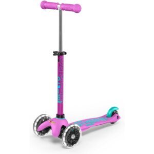 Micro Scooters - Mini Deluxe with LED Wheels |Adjustable Handlebar |3 Wheels |Max Load 50KG | Scooter for Kids | Kids Scooter | Scooter with LED Wheels | Scooter for Kids 2-5 Years