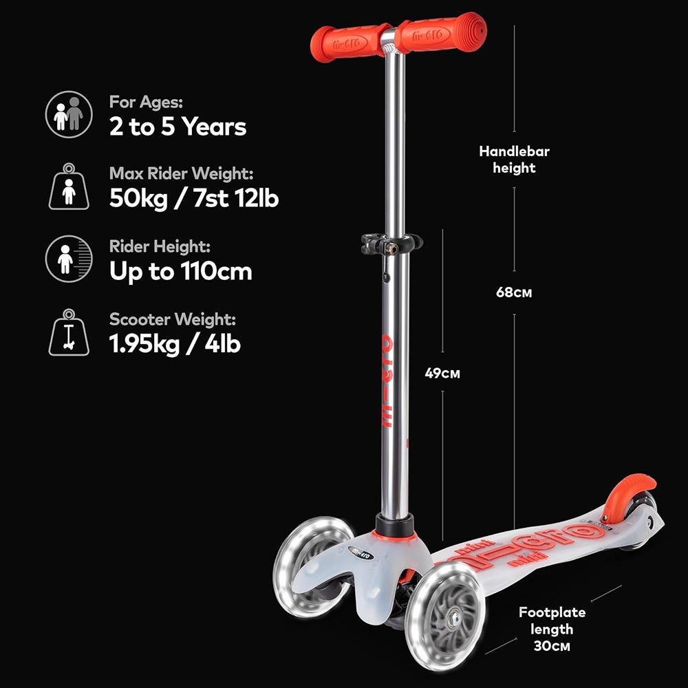 Micro Mini Deluxe Flux LED, The Original, Children's Scooter from 2 Years, Includes LED Wheels, Boys and Girls 2-5 Years - Image 2