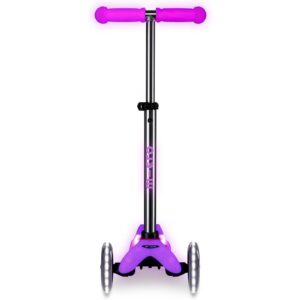 Micro Scooters | Mini Micro Deluxe LED Children's Scooter Pink | Handlebar Adjustable | Light Up Wheels | Glow In The Dark | Boys & Girls | 2-5yrs - Image 4
