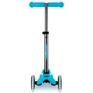 Micro Scooters | Mini Micro Deluxe LED Children's Scooter Aqua | Handlebar Adjustable | Light Up Wheels | Glow In The Dark | Boys & Girls | 2-5yrs - Image 4
