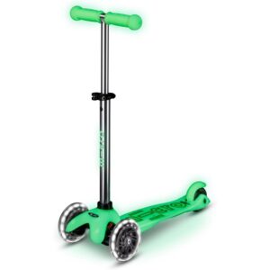 Micro® | Mini Deluxe Glow LED Scooter 3 Wheels Kids | Glow in the Dark | Wheels with LED Lighting | Fun and Safety | 2-5 Years