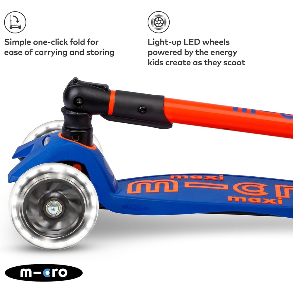 Micro Scooters | Maxi Micro Deluxe Foldable Children's Scooter | Big Wheels | Handlebar Adjustable | 5-12 Years | Boys & Girls - Image 5