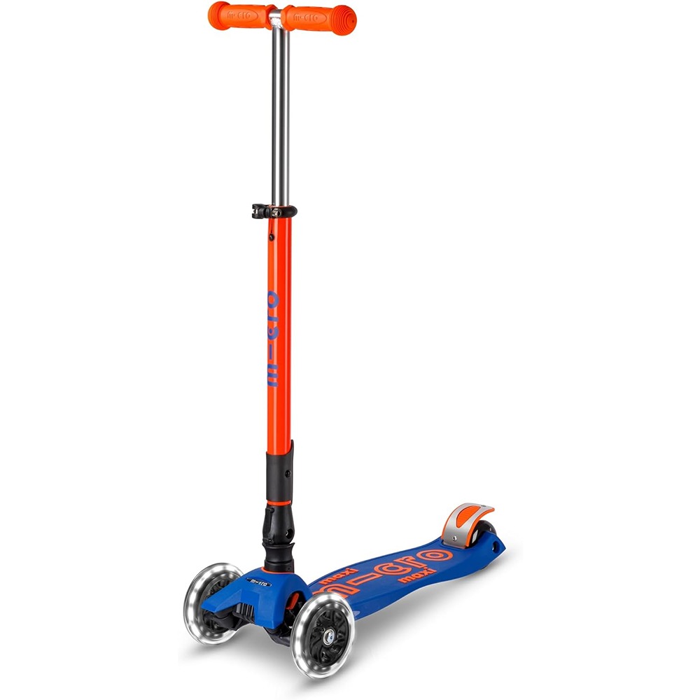 Micro Scooters | Maxi Micro Deluxe Foldable Children's Scooter | Big Wheels | Handlebar Adjustable | 5-12 Years | Boys & Girls