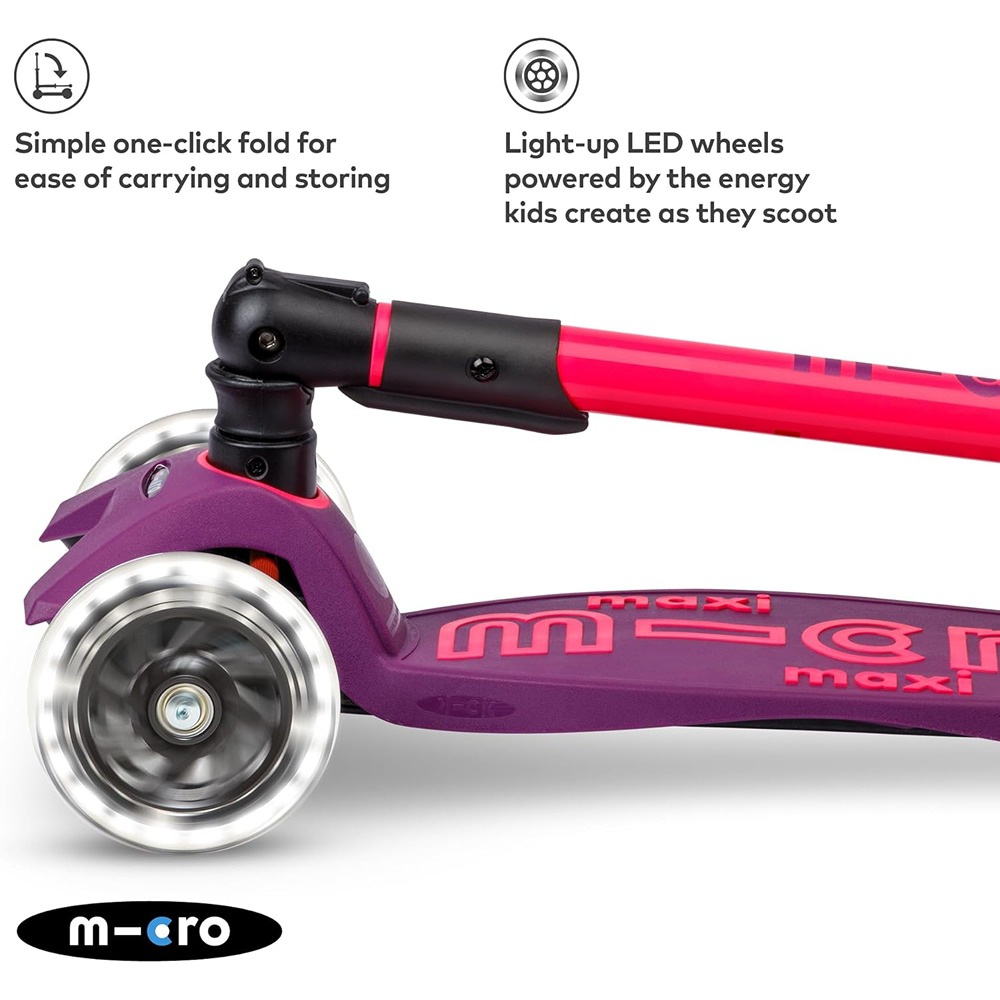 Micro Scooters | Maxi Micro Deluxe Foldable Children's Scooter | Big Wheels | Handlebar Adjustable | 5-12 Years | Boys & Girls - Image 4