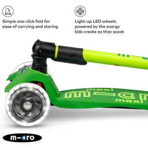 Micro Scooters | Maxi Micro Deluxe Foldable Children's Scooter | Big Wheels | Handlebar Adjustable | 5-12 Years | Boys & Girls - Image 3