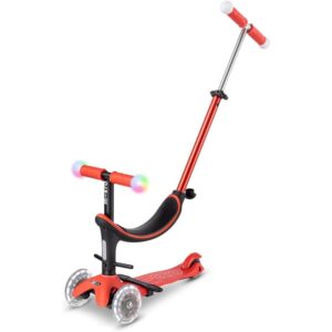 Micro Scooters | Mini Micro 2 Grow LED 4in1 Toddler's Trike | Handlebar Adjustable | Foldable | Lightweight | Boys & Girls | 1-6yrs | Red - Image 2