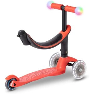 Micro Scooters | Mini Micro 2 Grow LED 4in1 Toddler's Trike | Handlebar Adjustable | Foldable | Lightweight | Boys & Girls | 1-6yrs | Red - Image 4