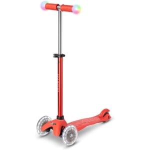 Micro Scooters | Mini Micro 2 Grow LED 4in1 Toddler's Trike | Handlebar Adjustable | Foldable | Lightweight | Boys & Girls | 1-6yrs | Red - Image 7