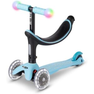 Micro Scooters | Mini Micro 2 Grow LED 4in1 Toddler's Trike | Handlebar Adjustable | Foldable | Lightweight | Boys & Girls | 1-6yrs | Blue - Image 2