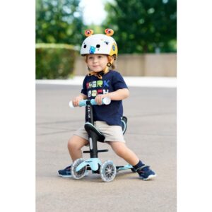 Micro Scooters | Mini Micro 2 Grow LED 4in1 Toddler's Trike | Handlebar Adjustable | Foldable | Lightweight | Boys & Girls | 1-6yrs | Blue - Image 5