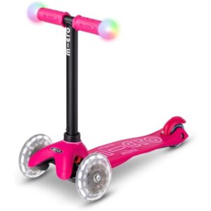 Micro Scooters | Mini Micro 2 Grow LED 4in1 Toddler's Trike | Handlebar Adjustable | Foldable | Lightweight | Boys & Girls | 1-6yrs | Pink - Image 4