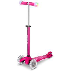 Micro Scooters | Mini Micro 2 Grow LED 4in1 Toddler's Trike | Handlebar Adjustable | Foldable | Lightweight | Boys & Girls | 1-6yrs | Pink - Image 5