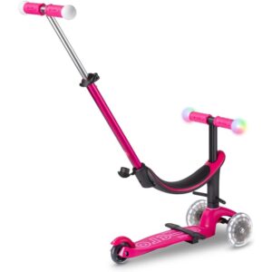 Micro Scooters | Mini Micro 2 Grow LED 4in1 Toddler's Trike | Handlebar Adjustable | Foldable | Lightweight | Boys & Girls | 1-6yrs | Pink - Image 8