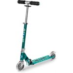 Micro Scooters | Micro Sprite LED Children's Scooter | Handlebar Adjustable | Front Suspension | Foldable | Boys & Girls | 8yrs+