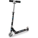 Micro Scooters | Micro Sprite LED Children's Scooter | Handlebar Adjustable | Front Suspension | Foldable | Boys & Girls | 8yrs+