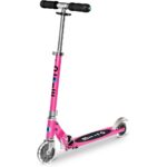 Micro Scooters | Micro Sprite LED Children's Scooter | Handlebar Adjustable | Front Suspension | Foldable | Boys & Girls | 8yrs+