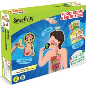 Smartivity Digestive System Working Model | Food Body & Nutrition STEM Toy for Kids 6-12 Years | DIY Human Body Science Kit with Food Cards & Diet Tracker | Educational Birthday Gift for Boys & Girls