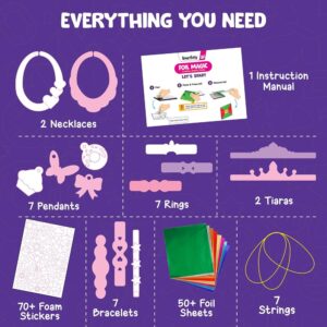Smartivity Paper Smartcraft Art&Craft Activity Kit,Foil Magic Jewelry & Bracelets Making Craft Kit For Kids Age 4-10 Years,25 Jewelery,50+ Foils,70+ Stickers,Birthday Gift For Girls & Boys,Multicolor - Image 5