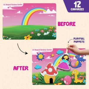 Smartivity Foil Magic - Princess Fairy Tales for Kids 4-5-6-7-8-9 Years I No Mess Art for Kids I 170+ Foam Sticker, 100+Sheets, 12 Canvases I Craft Kits & Supplies I Gifts for Girls & Boys - Image 3