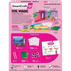 Smartivity Foil Magic - Princess Fairy Tales for Kids 4-5-6-7-8-9 Years I No Mess Art for Kids I 170+ Foam Sticker, 100+Sheets, 12 Canvases I Craft Kits & Supplies I Gifts for Girls & Boys - Image 7