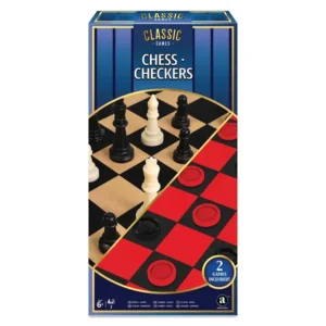 Merchant Ambassador Classic Games - 2-in-1 Chess, Checkers (basic)