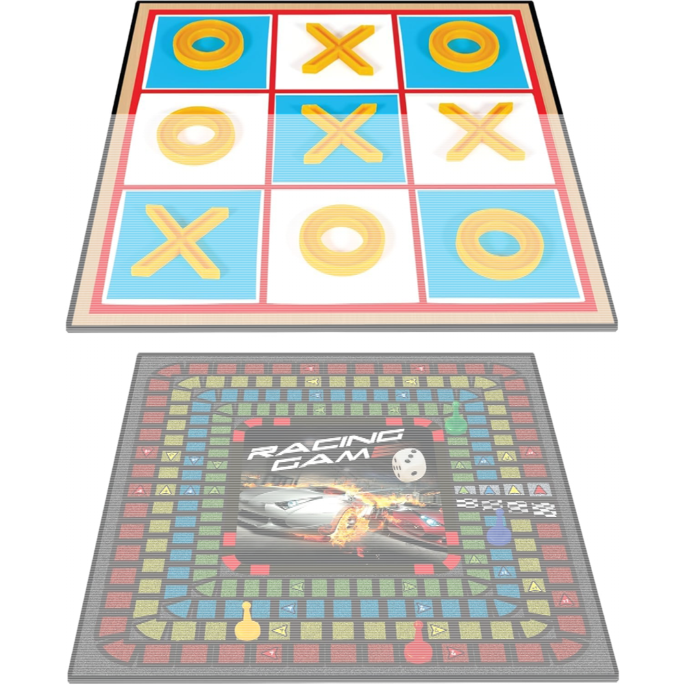Merchant Ambassador Classic Games - 2-in-1 Racing Game, Tic-Tac-Toe (basic) - Image 3